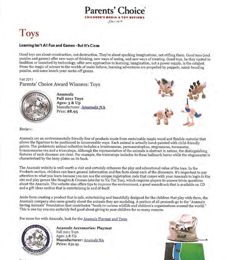 newspaper with article about anamalz