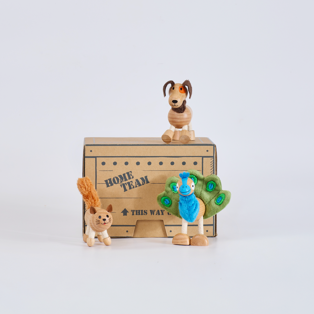 Dog, Cat, Peacock Mini Barnfields Bundle