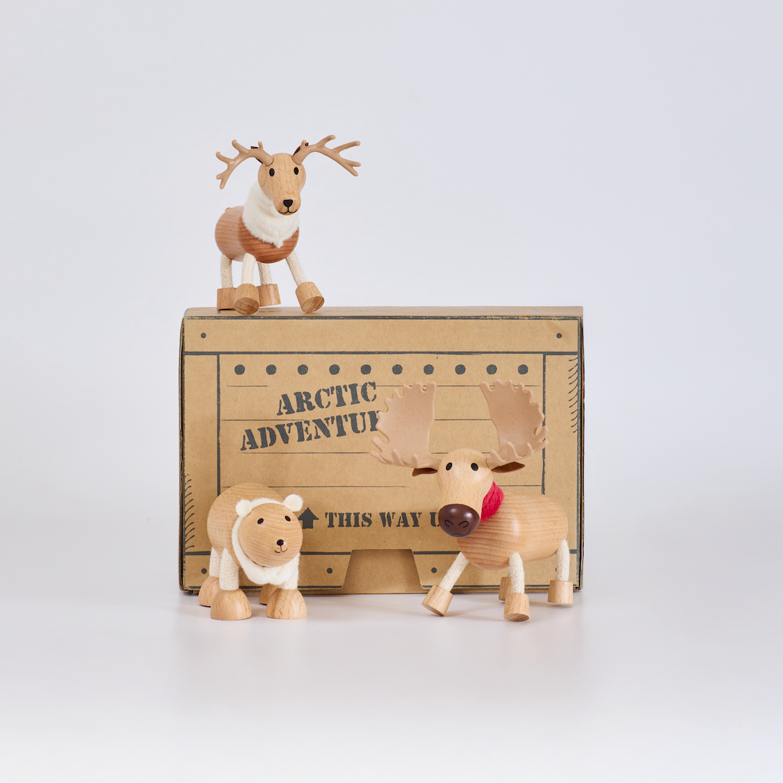 Icebergs Mini Crate: Polar Bear, Reindeer, Moose