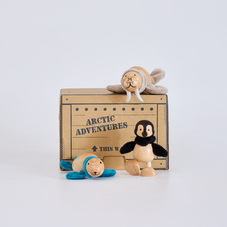 Icebergs Mini Crate: Penguin, Seal, Walrus