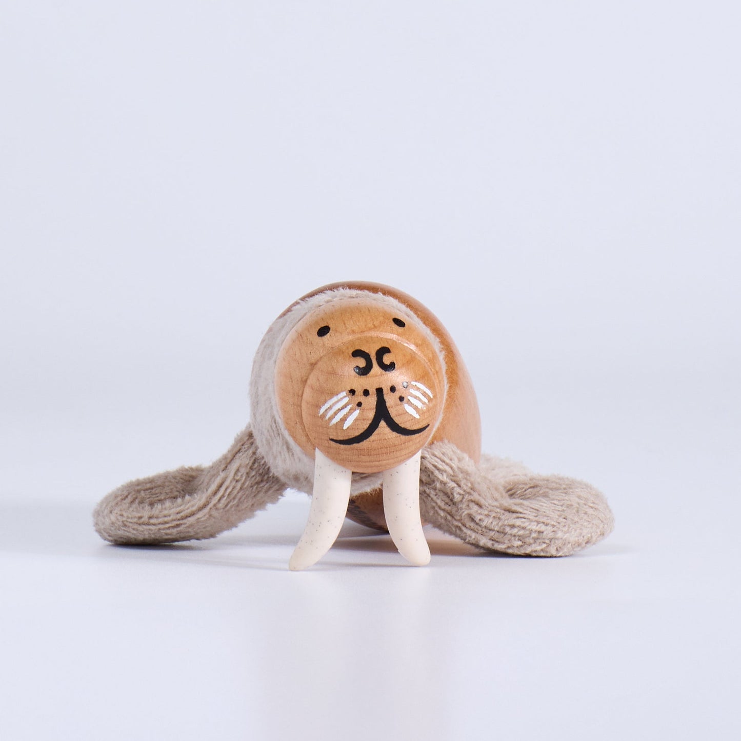 wood plush walrus toy