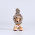 Wood plush wolf toy