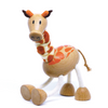 Whimsical eco giraffe toy made from wood and rope, perfect for imaginative play and adventure.